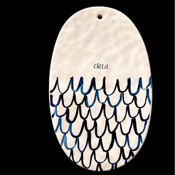 Rae Dunn Indigo Wave Pattern Cheese Charcuterie Platter - Picture 5 of 7